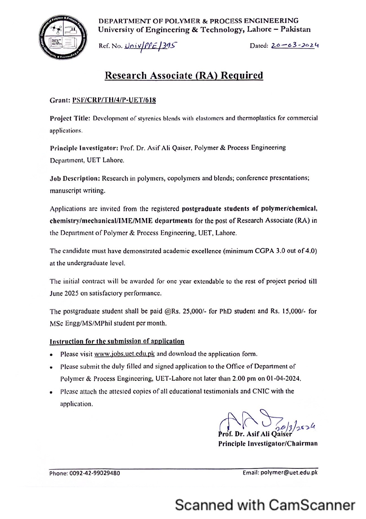 Advertisment for RA Hiring-Polymer & Process Engg Deptt_page-0001 (1)