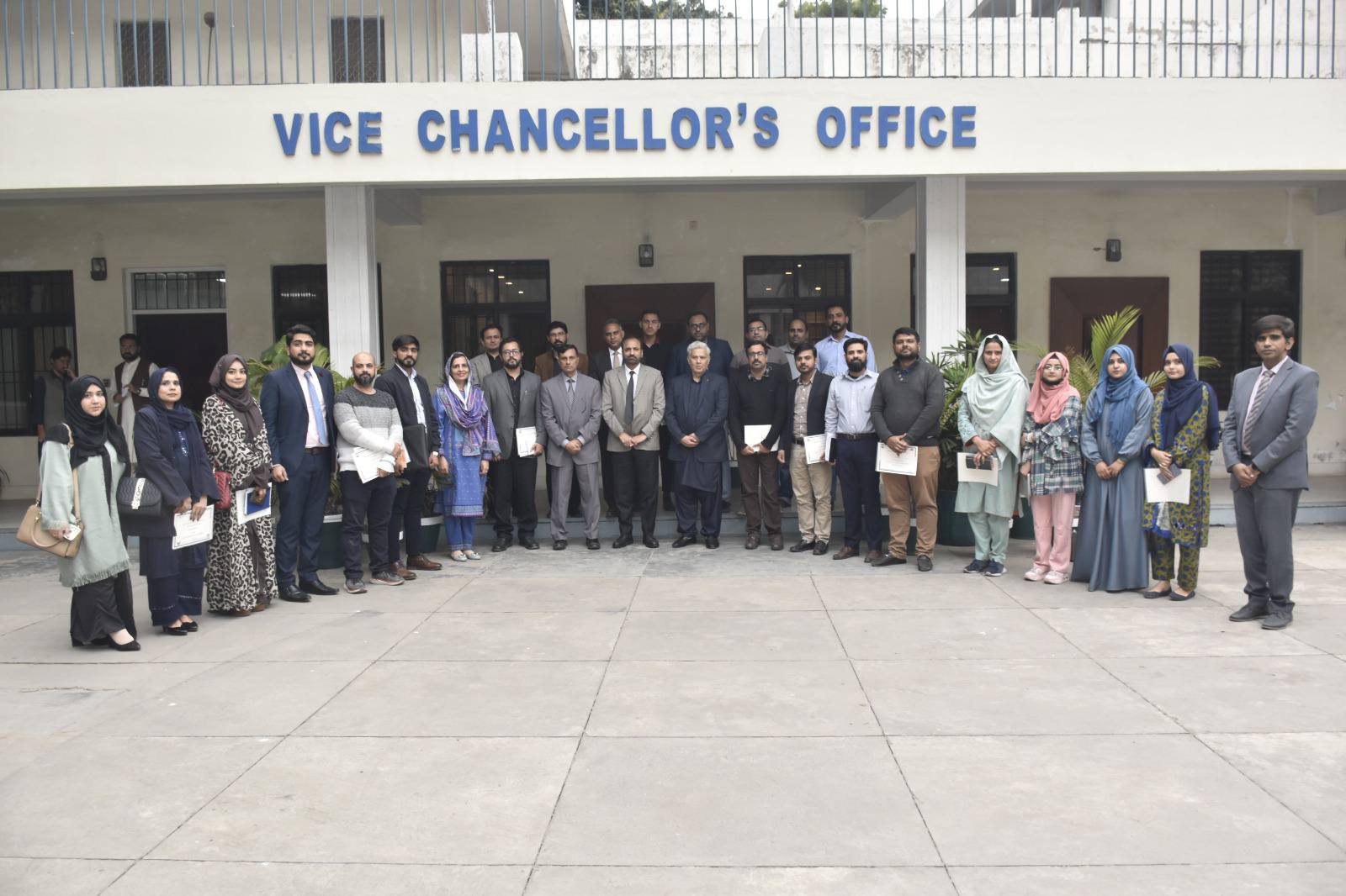 Vice Chancellor Prof. Dr. Shahid Munir (TI) is addressing the participants of Training Workshop on Enhancing the Quality of Programs through Micro-Teaching organized by Quality Enhancement Cell (QEC) UET Lahore.
