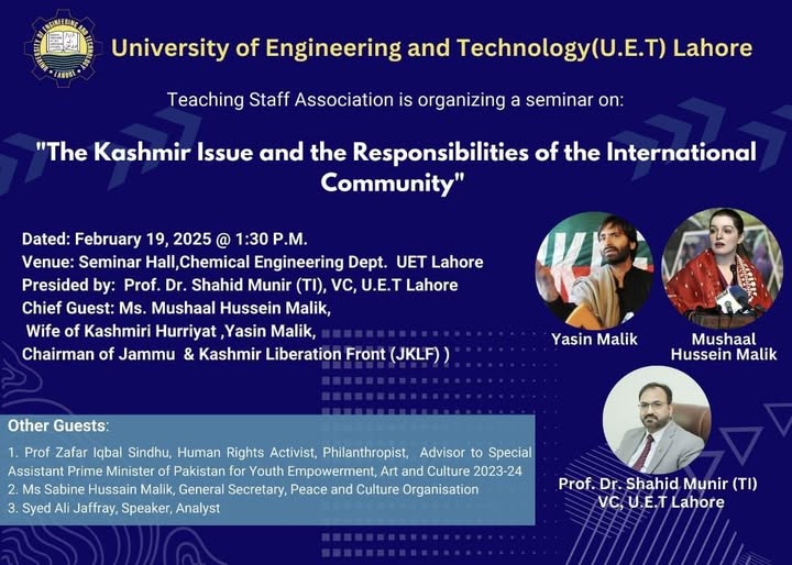 The Kashmir Issue and the responsibilities of the international community.