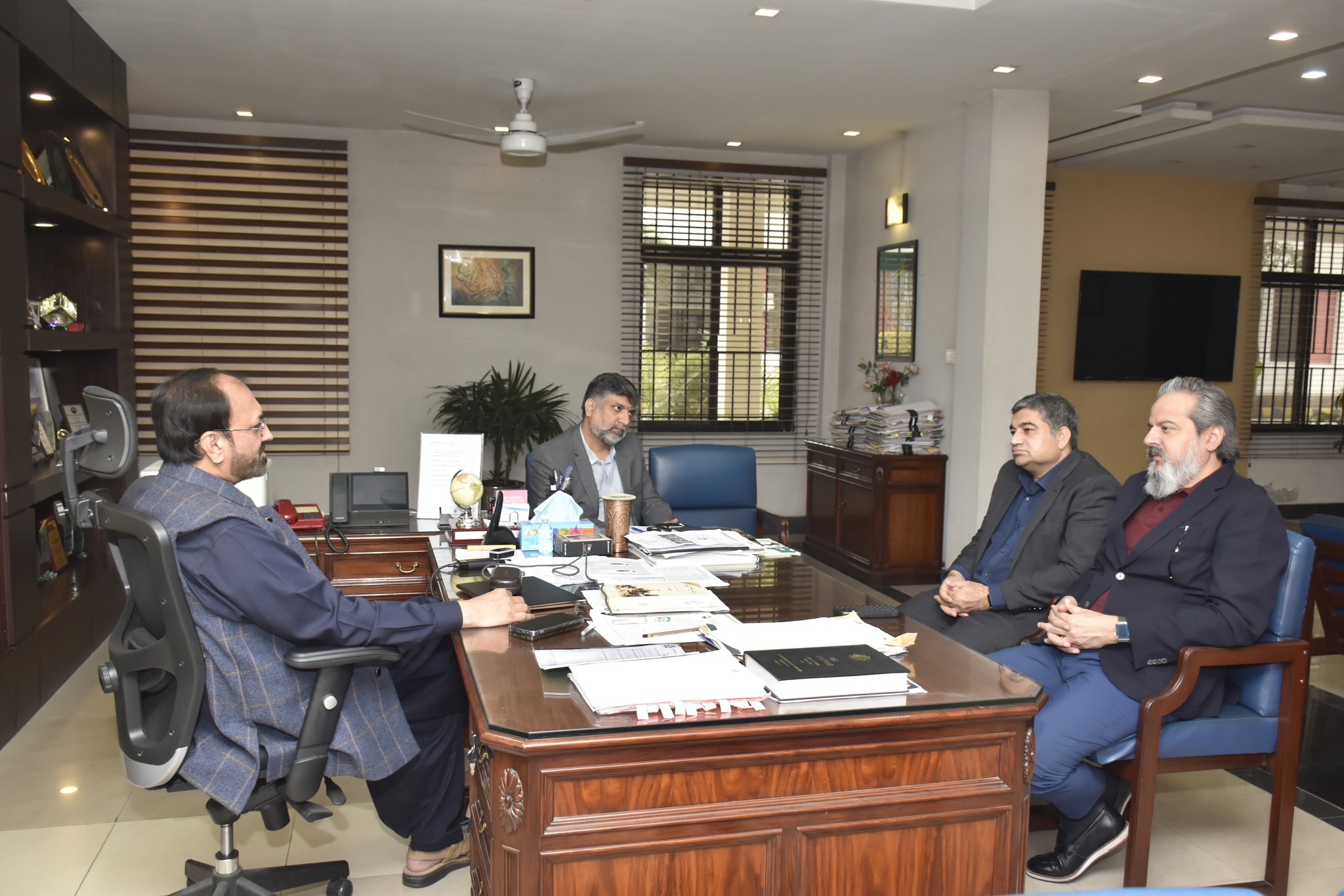 Vice Chancellor UET Prof. Dr. Shahid Munir (TI) is presiding over a meeting of the board of directors of Engineering Services UET Pakistan (Pvt.) Limited (ESUPAK).