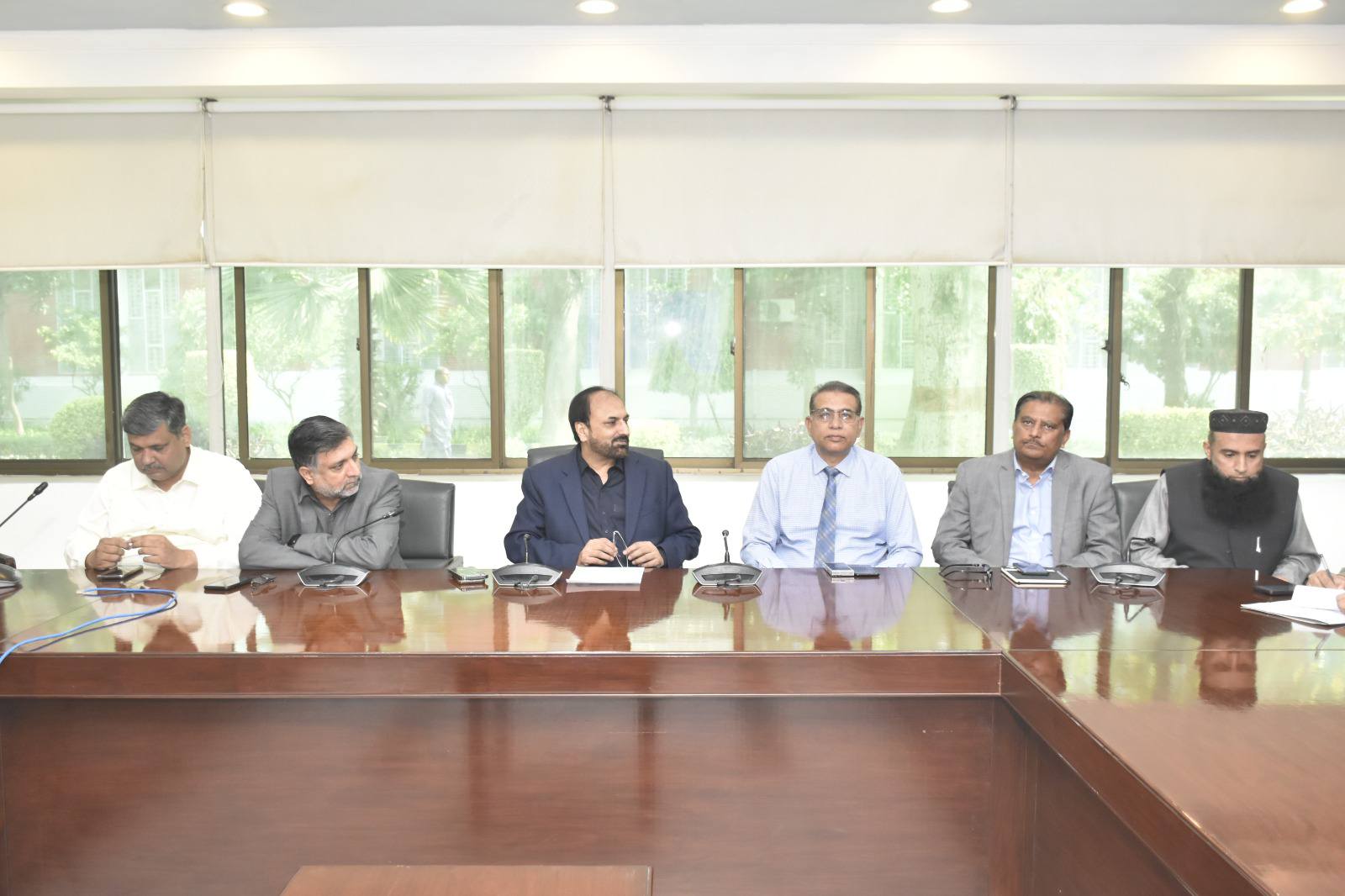 Vice Chancellor UET, Prof. Dr. Shahid Munir (TI), is seen presiding over a meeting of the Convocation Committee to review and finalize the the preparations for the upcoming Convocation 2025 which is going to be held on April 14, 2025.
