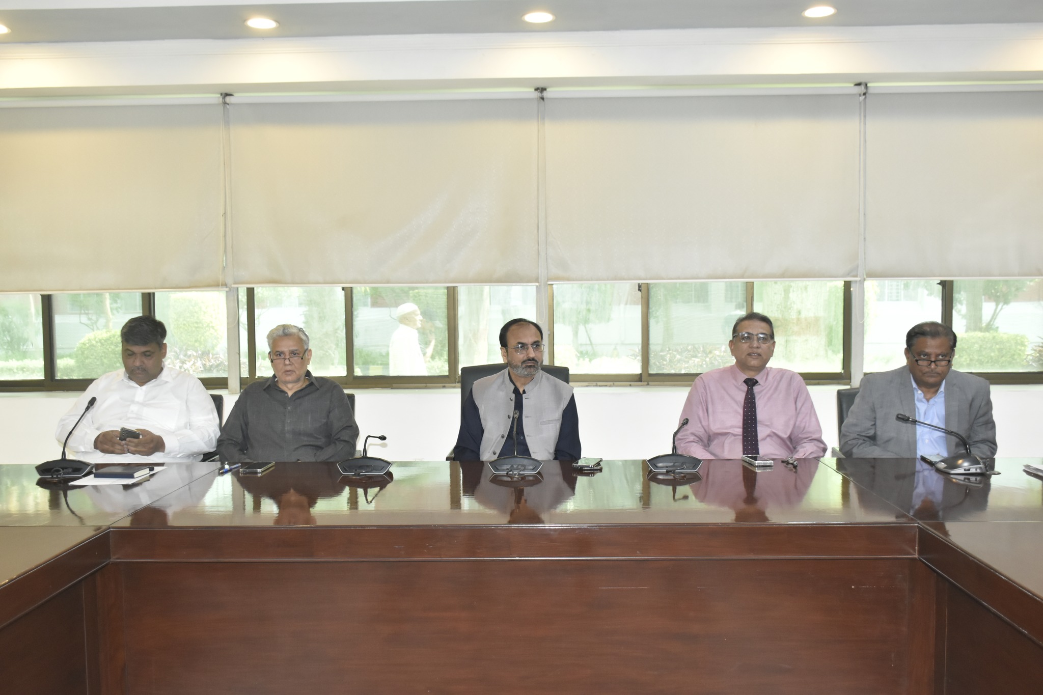 Vice Chancellor UET Prof. Dr. Shahid Munir (TI) is presiding over a meeting with Ranking Committee to discuss QS Subject Ranking and strategies for improvement.